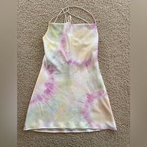 Zara tie-dye strappy mini dress